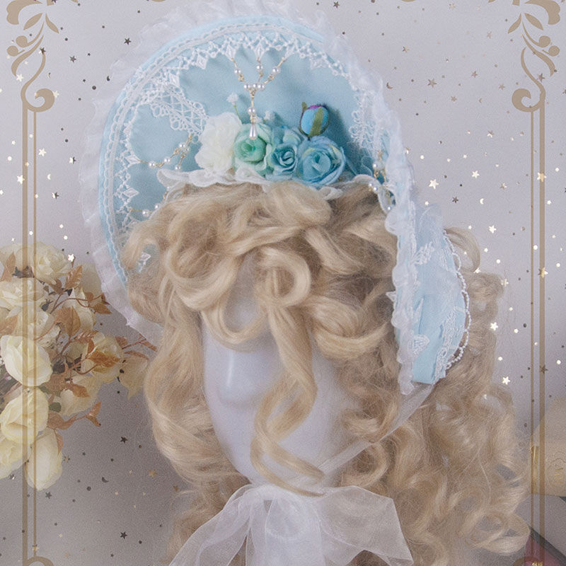 ボンネット 帽子 ロリータ Lolita ゴスロリ ゴシック カチューシャ ヘッドドレス レ