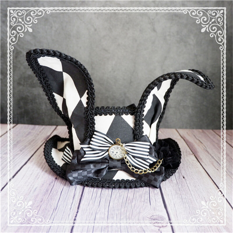 ロリータ 甘ロリ ゴスロリ シルクハット ヘッドドレス 髪飾り うさ耳帽子 コスプレ ハロウィ ロリータ 甘ロリ ゴスロリ シルクハット ヘッドドレス 髪飾り うさ耳帽子 コスプレ ハロウィ