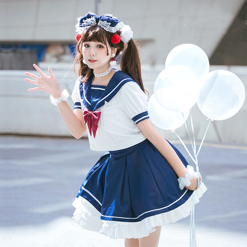 ロリータ セーラー服 制服 コスプレ 女子高生 Jk コスチューム セーラーカラー コンサート
