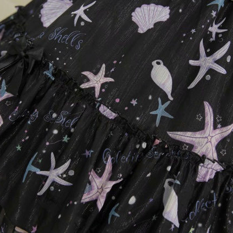 ロリータ ジャンパースカート ワンピース ロリィタ Jsk 貝殻 ヒトデ プリント ハイウエス