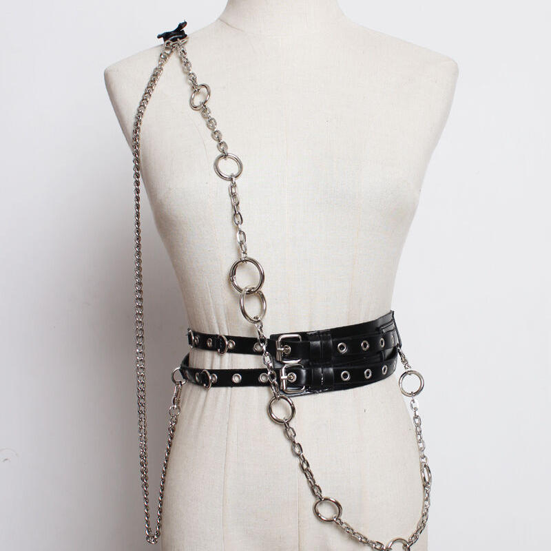 ベルト チェーン セット メンズ レディース パンク ゴシック ゴスロリ ファッション ビジュ