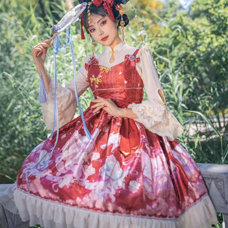 ロリータ ワンピース 中華ロリ チャイナドレス レディース 漢服 コスプレ ゆめかわいい