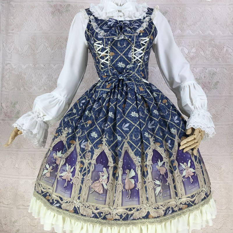 ロリータ ワンピース イェルオリー シフォンjsk アニメ 神秘的 幻想的 Xs 3xl