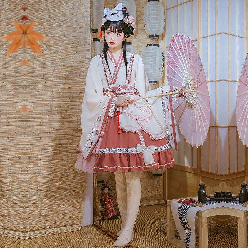 ロリータワンピース ドレス オリジナル 個性的 和風 中華風 チャイナ服 ロリィタ レディース