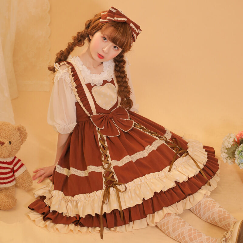 ロリータ ワンピース レディース Lolita 普段着 ロリィタ 甘ロリ ゴスロリ Jsk ス