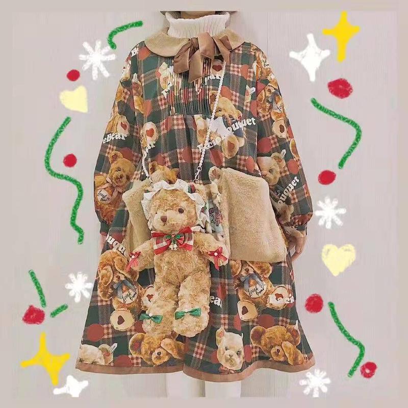 ロリータ バッグ ポシェット ぬいぐるみ 甘ロリ ロリィタ レディース クリスマス カントリー