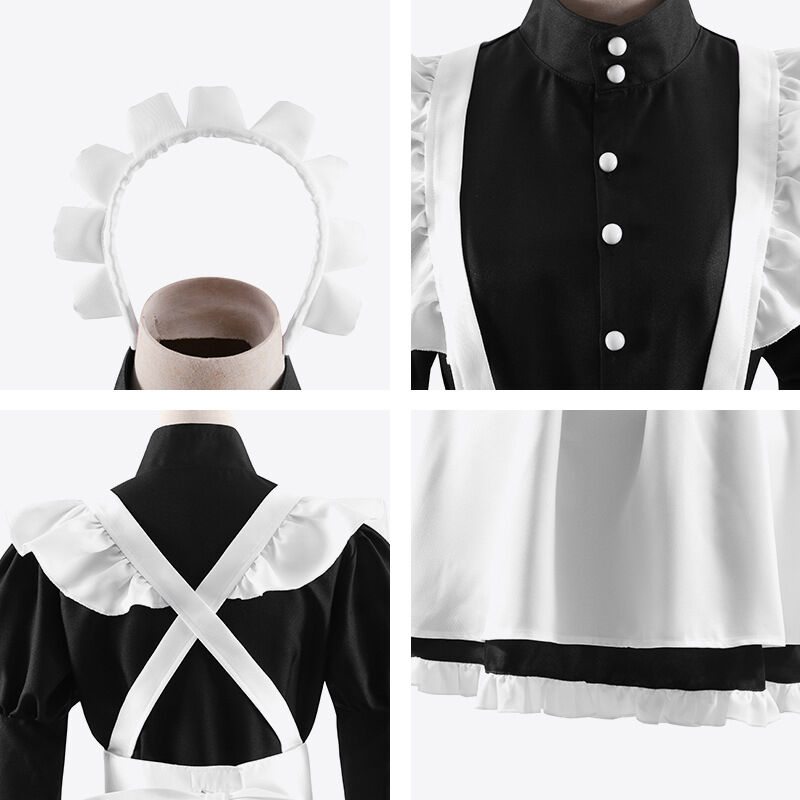 メイド服 男性 コスプレ 執事 メンズ エプロン クラシカル ロング ワンピース Alic