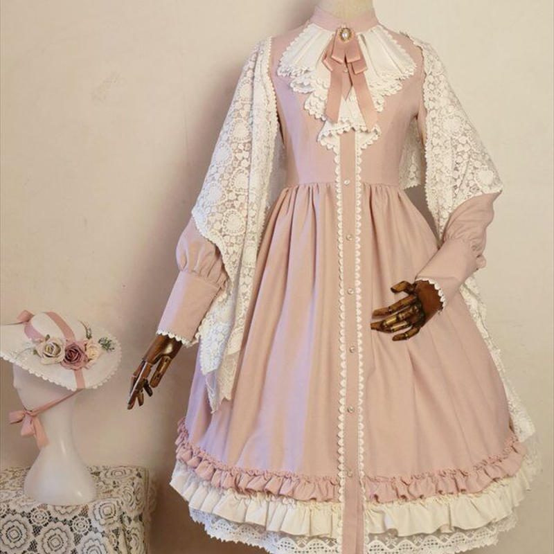 ロリータ ワンピース 長袖 春秋 ドレス 甘ロリ クラロリ レディース エレガント Ali