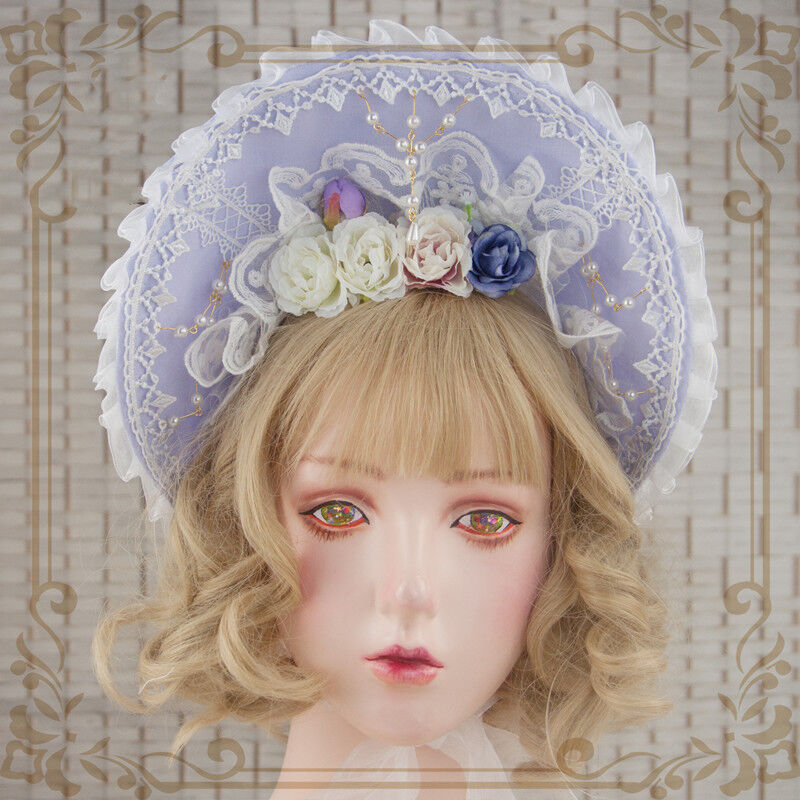 帽子 ボンネット ロリータ ロリィタ クラロリ 甘ロリ ゴシックロリータ ラベンダー ゆめかわ
