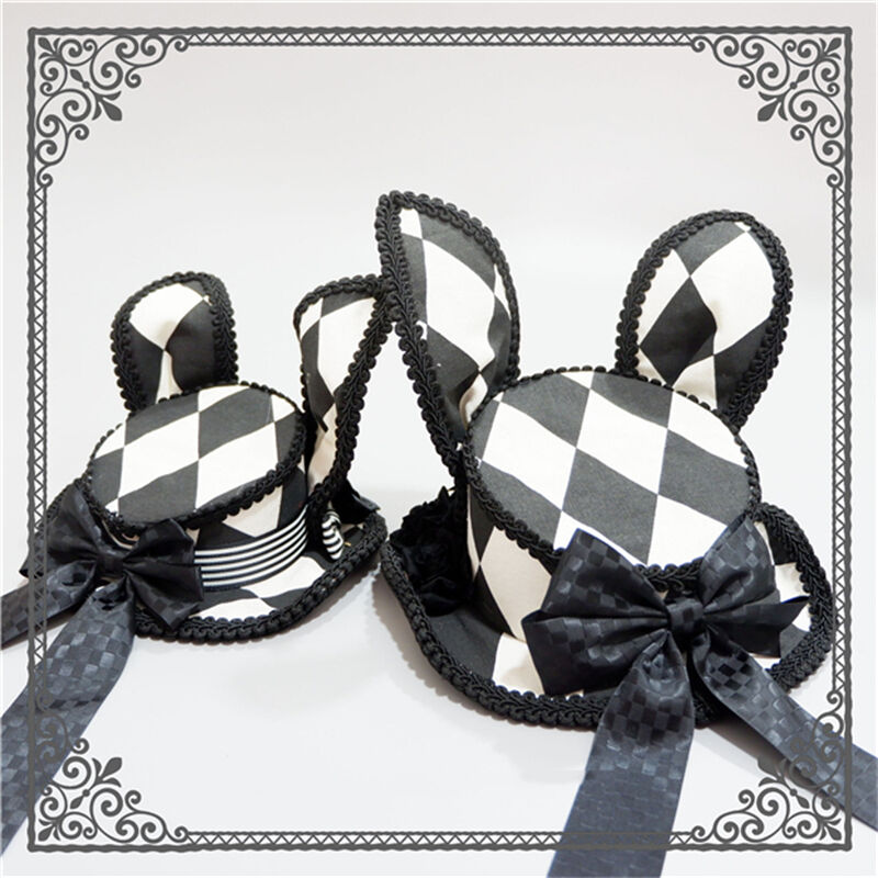 ロリータ 甘ロリ ゴスロリ シルクハット ヘッドドレス 髪飾り うさ耳帽子 コスプレ ハロウィ ロリータ 甘ロリ ゴスロリ シルクハット ヘッドドレス 髪飾り うさ耳帽子 コスプレ ハロウィ