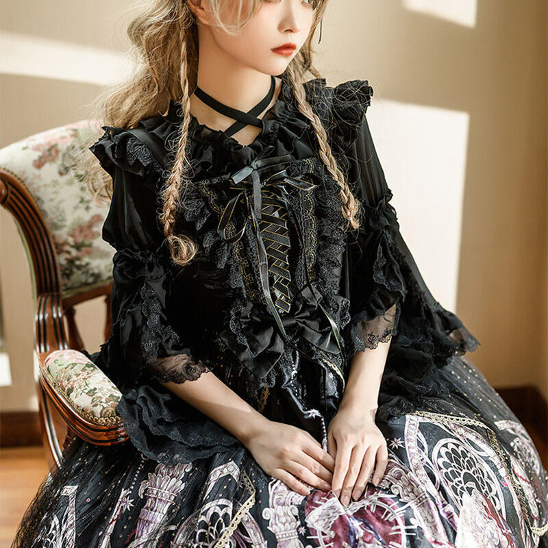 ワンピース ロリータ ロリィタ Lolita ゴシック ゴスロリ お姫様 ドレス ブラック ベ ワンピース ロリータ ロリィタ Lolita ゴシック ゴスロリ お姫様 ドレス ブラック ベ