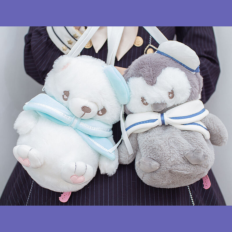 ロリータ ショルダーバッグ ぬいぐるみ ポシェット 斜めがけ 原宿 ホッキョクグマ ペンギン