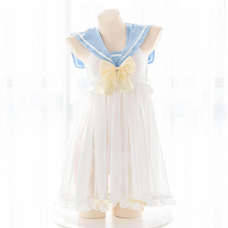 ワンピース セクシー コスプレ ロリータ セーラー 制服 シースルー かわいい 情趣
