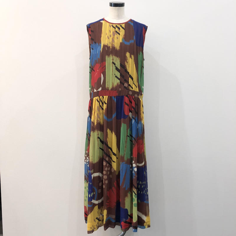 Muveil ミュベール アートプリントワンピース Amico Amica