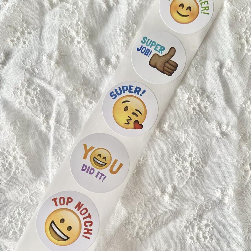 お得 500枚 顔絵文字シール 25mm Handicraft Store Ramirami