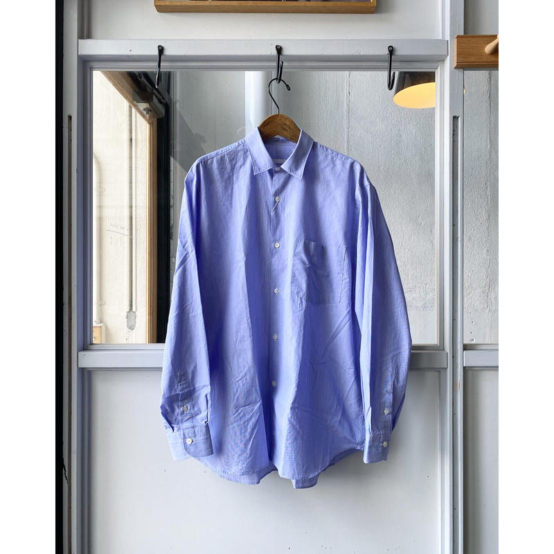 Comoli コモリシャツ サックスストライプ