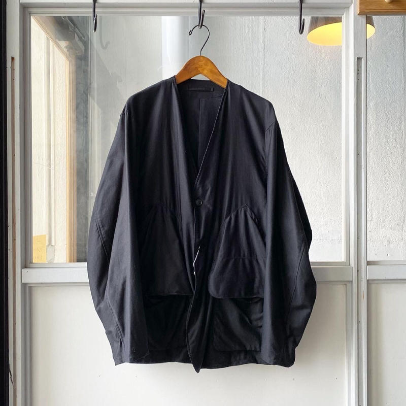 高質で安価 名作 コモリ 21SS Lサイズ 3 コットンサテンハンティング オンラインストアセール comoli 21ss コットンサテンハンティングジャケット&パンツ セット美品 テーラードジャケット
