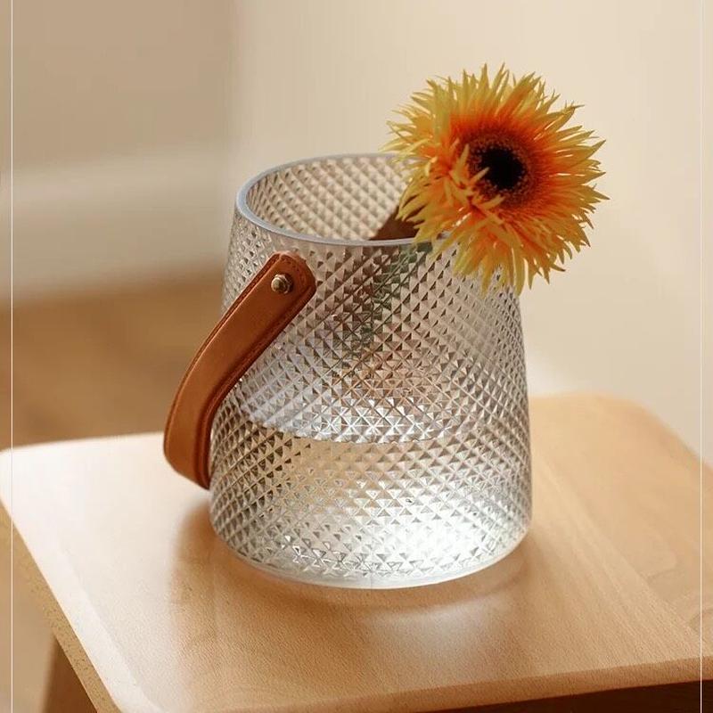 フラワーベース レザーハンドル スモール Classy