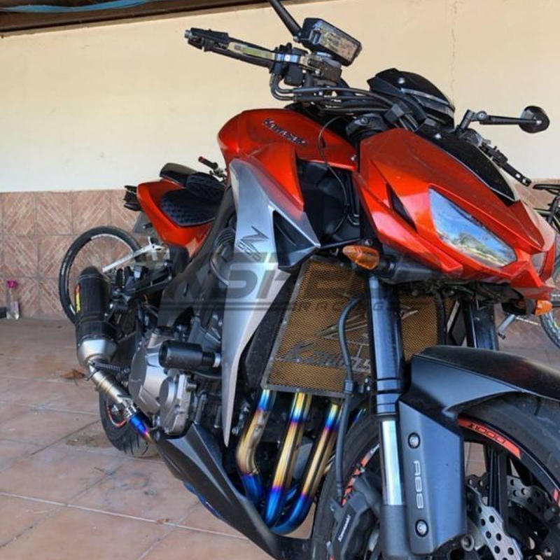 カワサキ Z1000 かっこいいチタンカラーマフラーフルエキゾーストパイプ Andel O