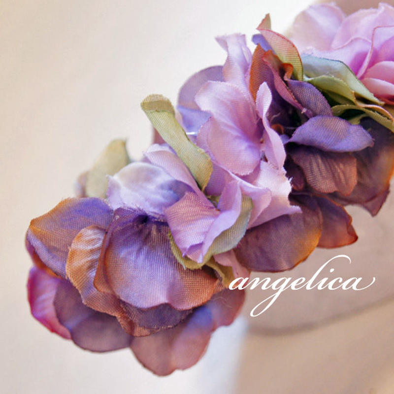 大人可愛い 紫陽花のヘアアクセサリー バナナクリップ パープル髪飾り アーティフィシャルフラワ 大人可愛い 紫陽花のヘアアクセサリー バナナクリップ パープル髪飾り アーティフィシャルフラワ