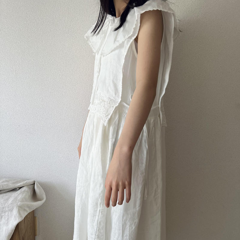 リネンシュミゼット(オフ白、生成り) | Ito-hari. official 一番ちょうどいい リネン ワンピース アイボリー オフ オフシロ キナリ ロングワンピース
