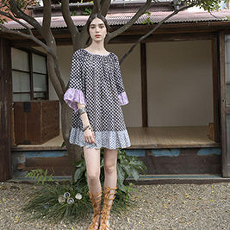 綿ハンドブロックプリント チュニックドレス Anotherbazaar 綿ハンドブロックプリント チュニックドレス Anotherbazaar