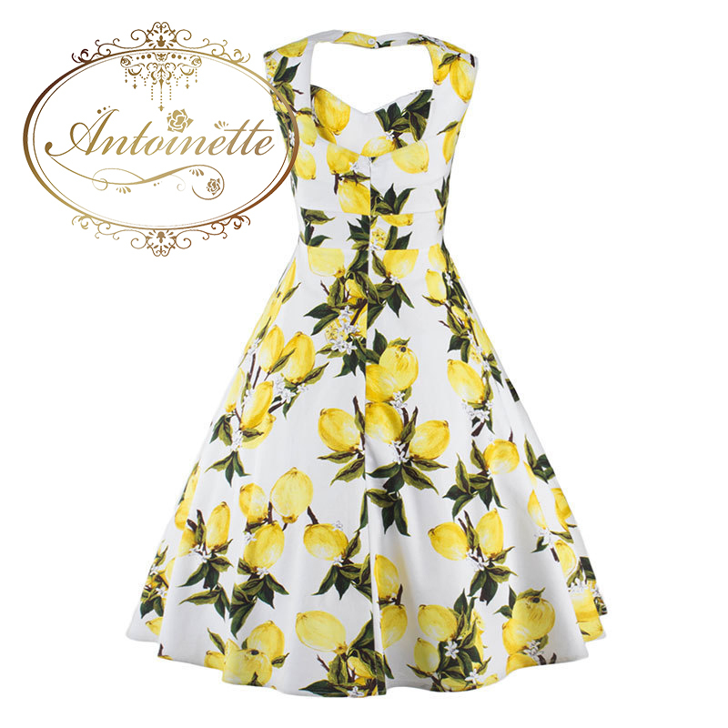 レモン柄 レモン 夏服 かわいい 綺麗 ロングワンピ 清楚系 水彩画 ワンピース レディース