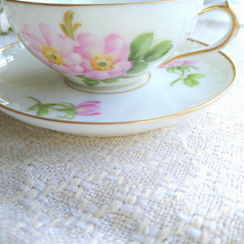 アンティーク小さなカップソーサー野ばら アンティーク田中 Antique Tanaka O