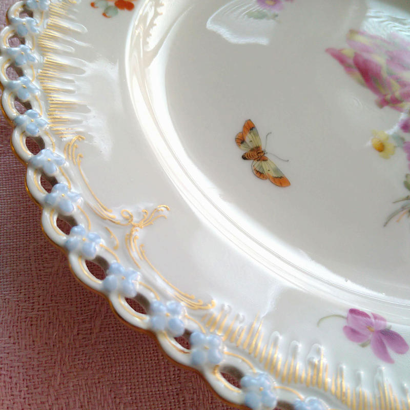 kpmベルリン 透かし 蝶と花 ピアスプレート kpmベルリン 透かし 蝶と花 ピアスプレート KPMベルリン 透かし