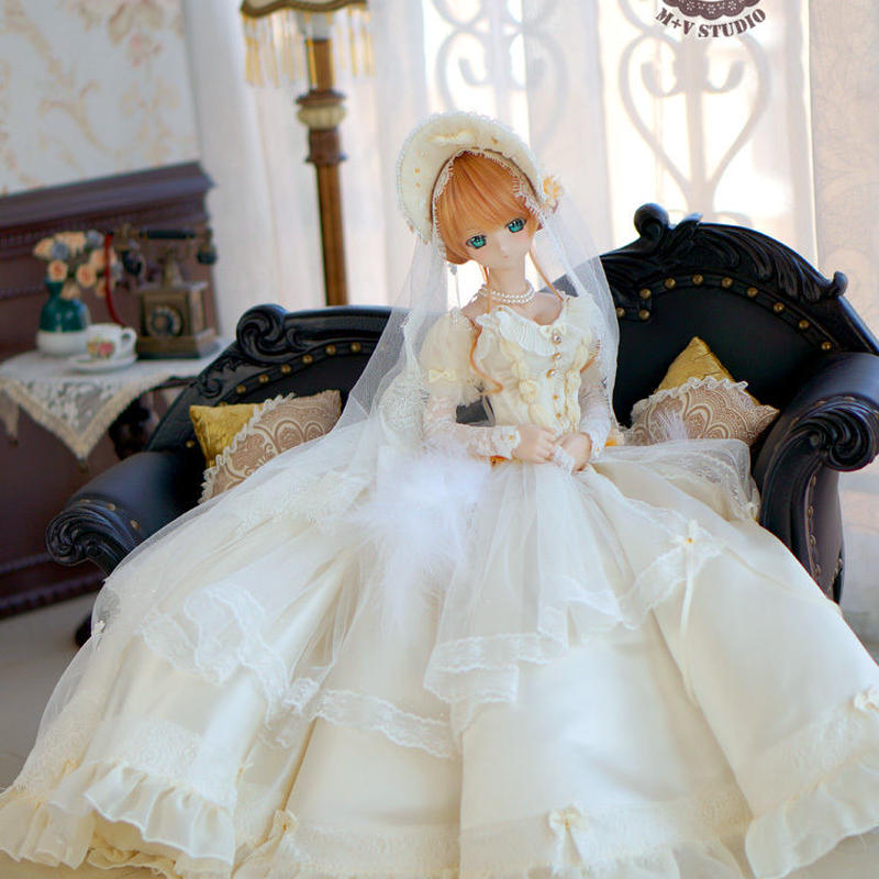 Dd Sd16サイズ ドルフィードリーム服 ウエディングドレス Appledoll