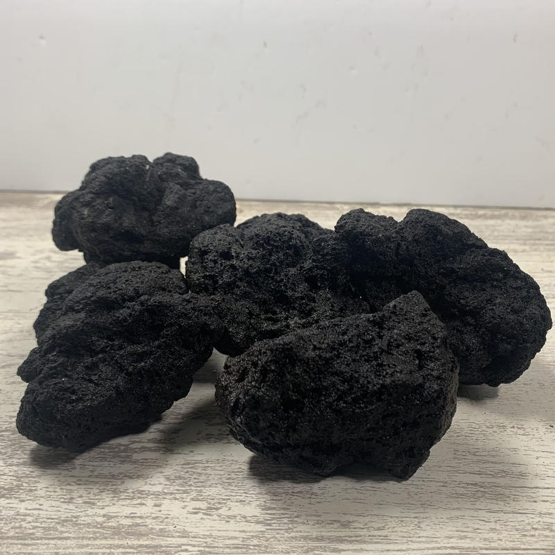 ブラック溶岩石ｓサイズ 約5cm 10cm ５個セット アクアリウム流木販売 アクアリバー