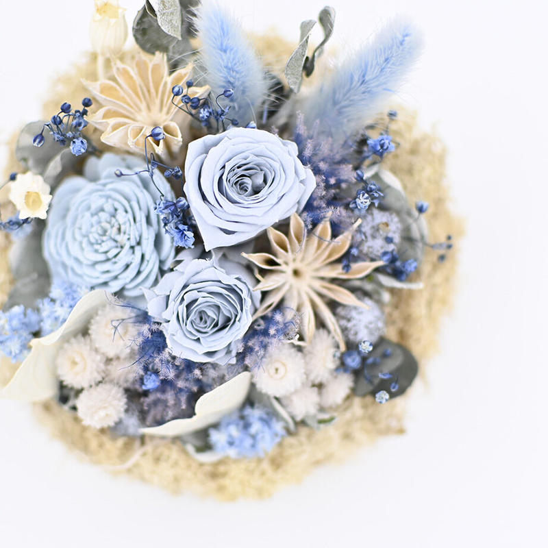 ドライフラワーケーキ アイボリー 青 Toiro The Gift