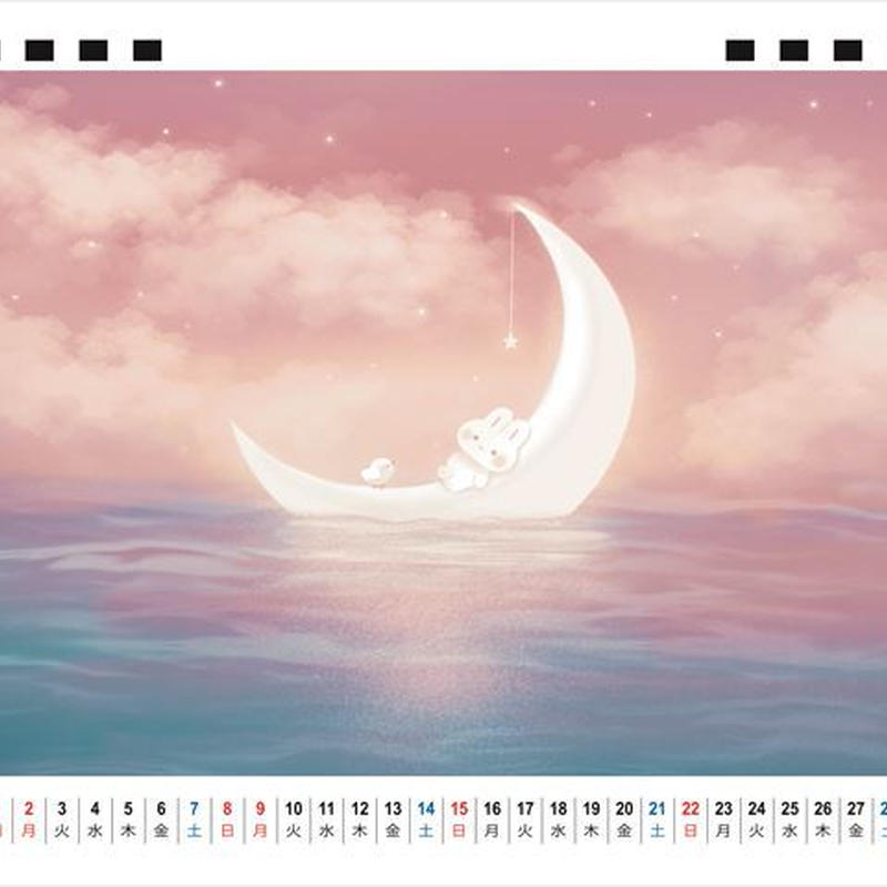 予約販売 イラストレーター 鮎 うさぎ 23年 卓上カレンダー Tc A
