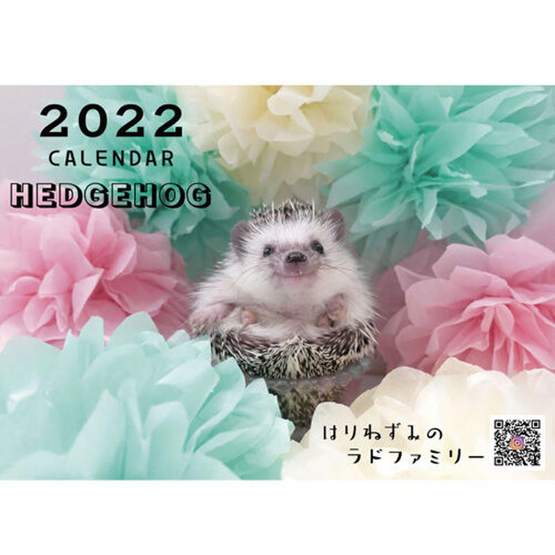 予約販売 ハリネズミのラドファミリー 22年 壁掛け カレンダー Kk