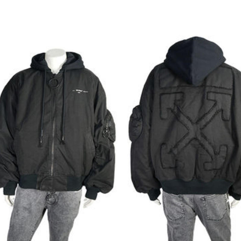 国内外の人気が集結 ロゴ レディース OFF-WHITE パフ 関税込 ボンバージャケット ジャケット 新品】オフホワイト ボンバージャケット 2020AW | TOPIC