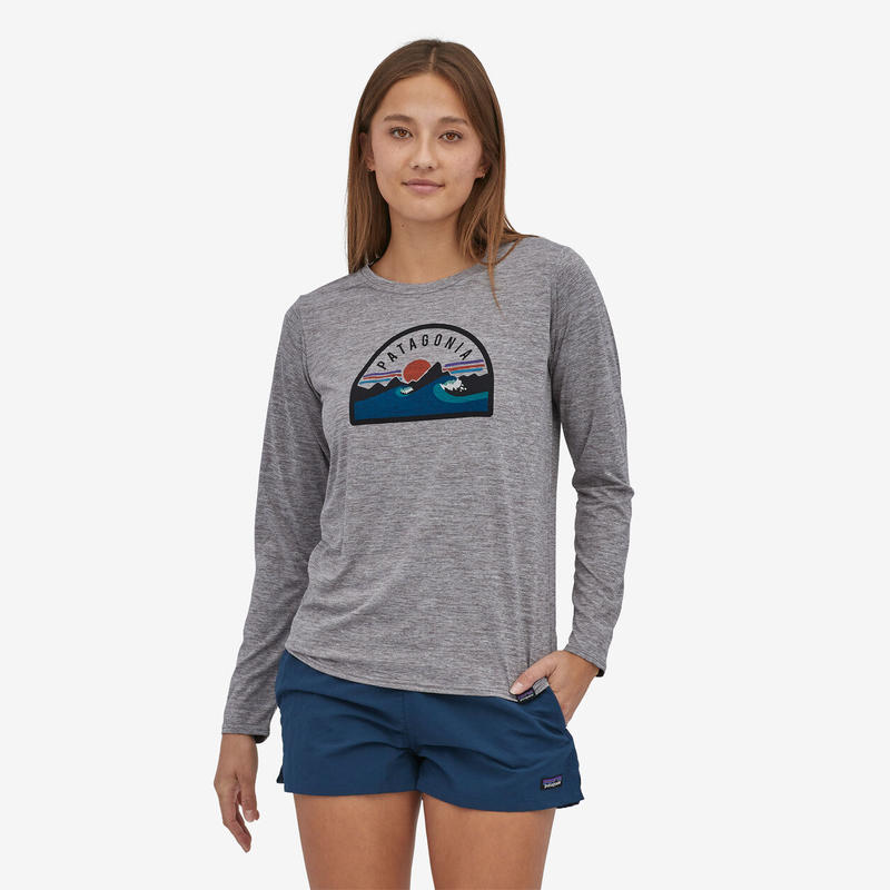 Patagonia ウィメンズ ロングスリーブ キャプリーン クール デイリー グラフィック