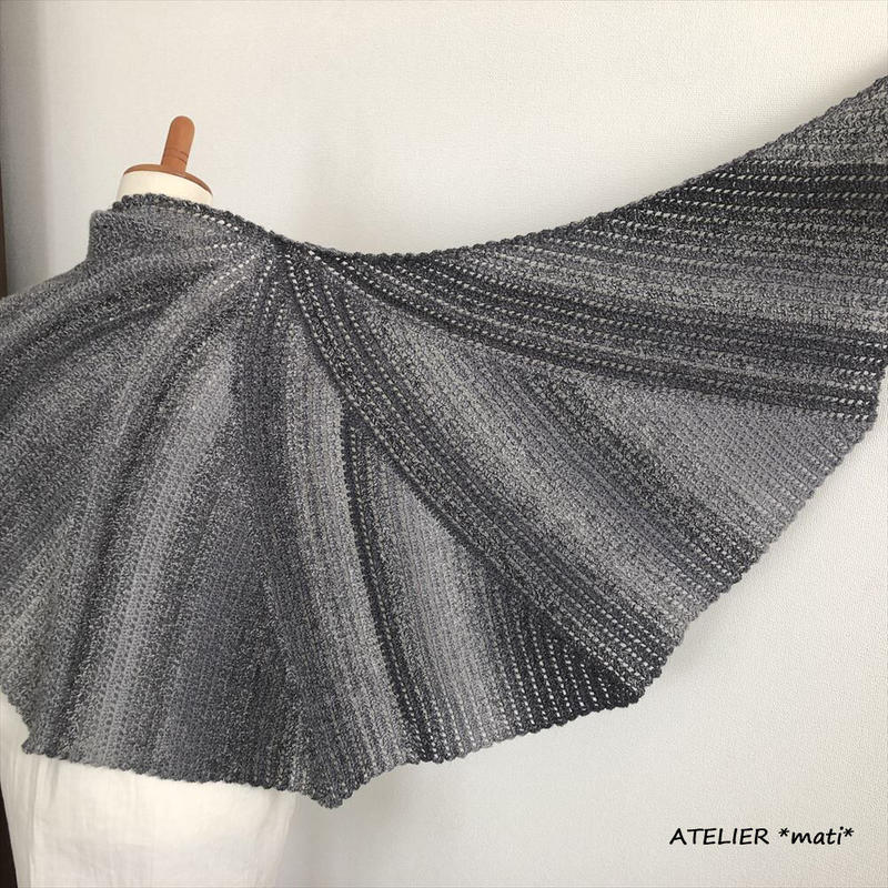 編み図 方眼編みの放射模様ストール Dl版 かぎ針編み雑貨の編み図 Atelier