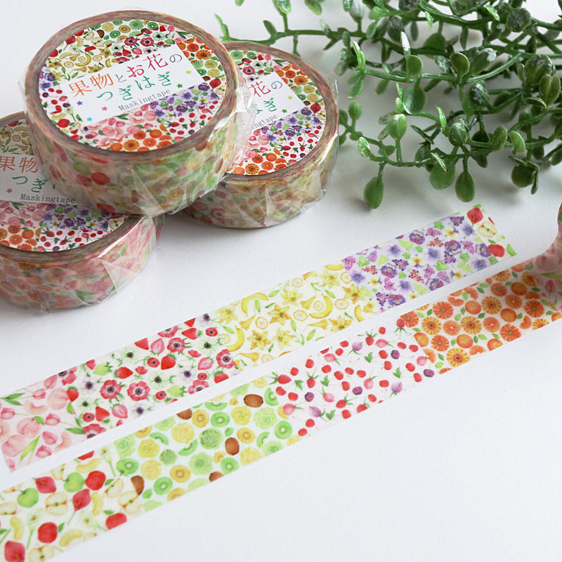 果物とお花のつぎはぎ マスキングテープ Atelier Ponta