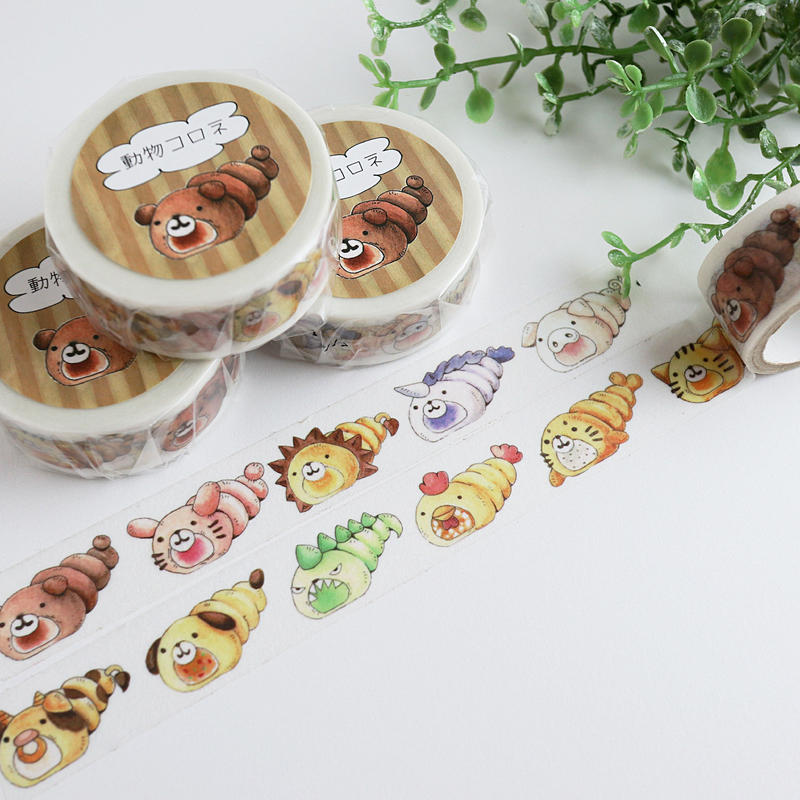 動物コロネ マスキングテープ Atelier Ponta