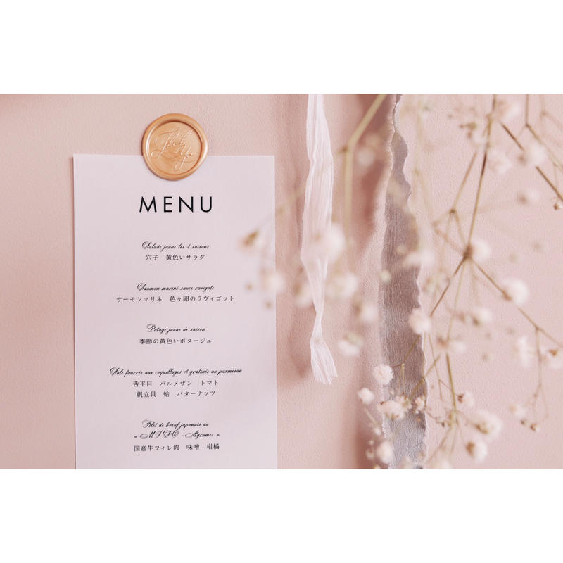 メニュー表 トレーシングペーパー Wedding Menus 10枚1セット Ate