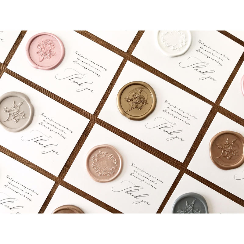 サンキュータグ メッセージカード Wax Seal シーリングワックスシール用カード 10