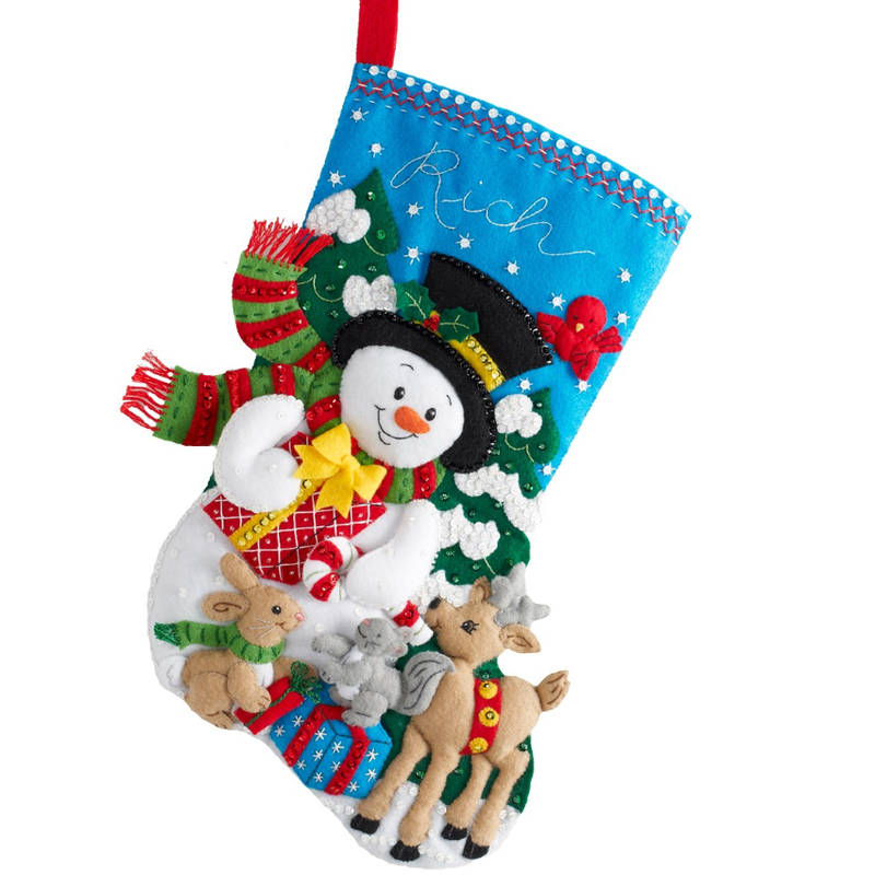 Bucilla Forest Friend クリスマスフェルトストッキングキット Bucilla Forest Friend クリスマスフェルトストッキングキット