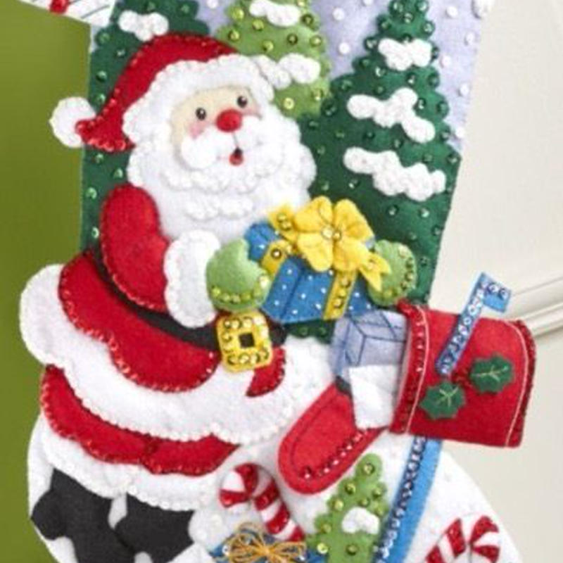 Bucilla Santa S Mailbox クリスマスストッキングフェルトキット