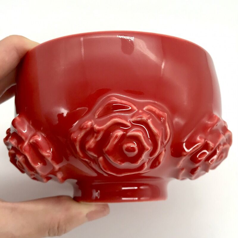 茶碗 赤薔薇 赤そうび C 小野穣 アトリエono