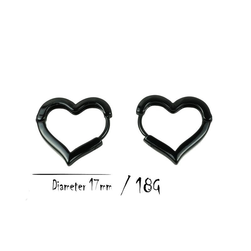 両耳用 2点セット ハート Heart モチーフピアス フープピアス 可愛い 人気 おしゃれ