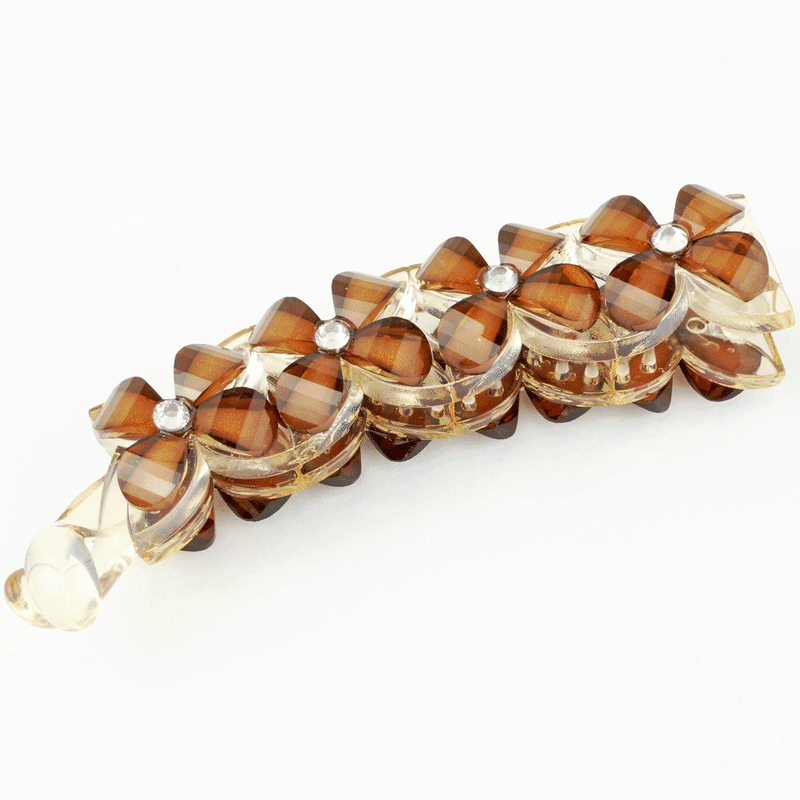 煌めく フラワー ビジュー バナナクリップ キラキラ ヘアクリップ ヘアアクセ 安い 人気 大