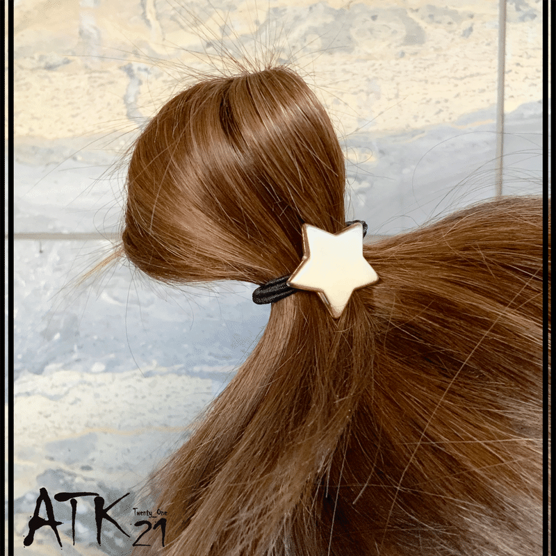 スター 星 マットメタル ヘアゴム ヘアポニー 髪留め 簡単ヘアアレンジ シンプル オフィス スター 星 マットメタル ヘアゴム ヘアポニー 髪留め 簡単ヘアアレンジ シンプル オフィス