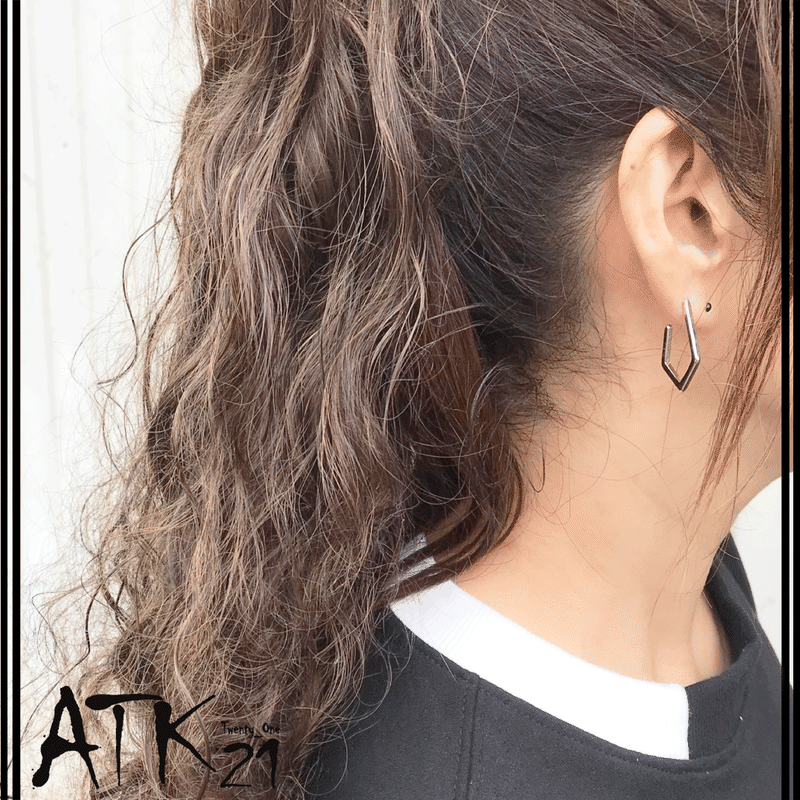 2点セット ひし形 カジュアル ピアス スタッドピアス シルバー ゴールド メンズ レディ