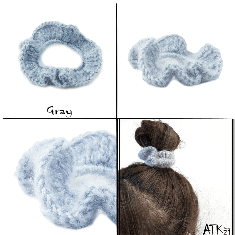 毛糸 シュシュ ヘアゴム 簡単ヘアアレンジ 秋冬人気アイテム まとめ髪 髪留め レディース ヘ