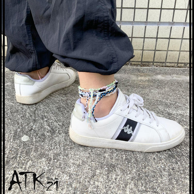 2点セット ブレスレット アンクレット セット ハンドメイド ペア カップル ミサンガ Mi